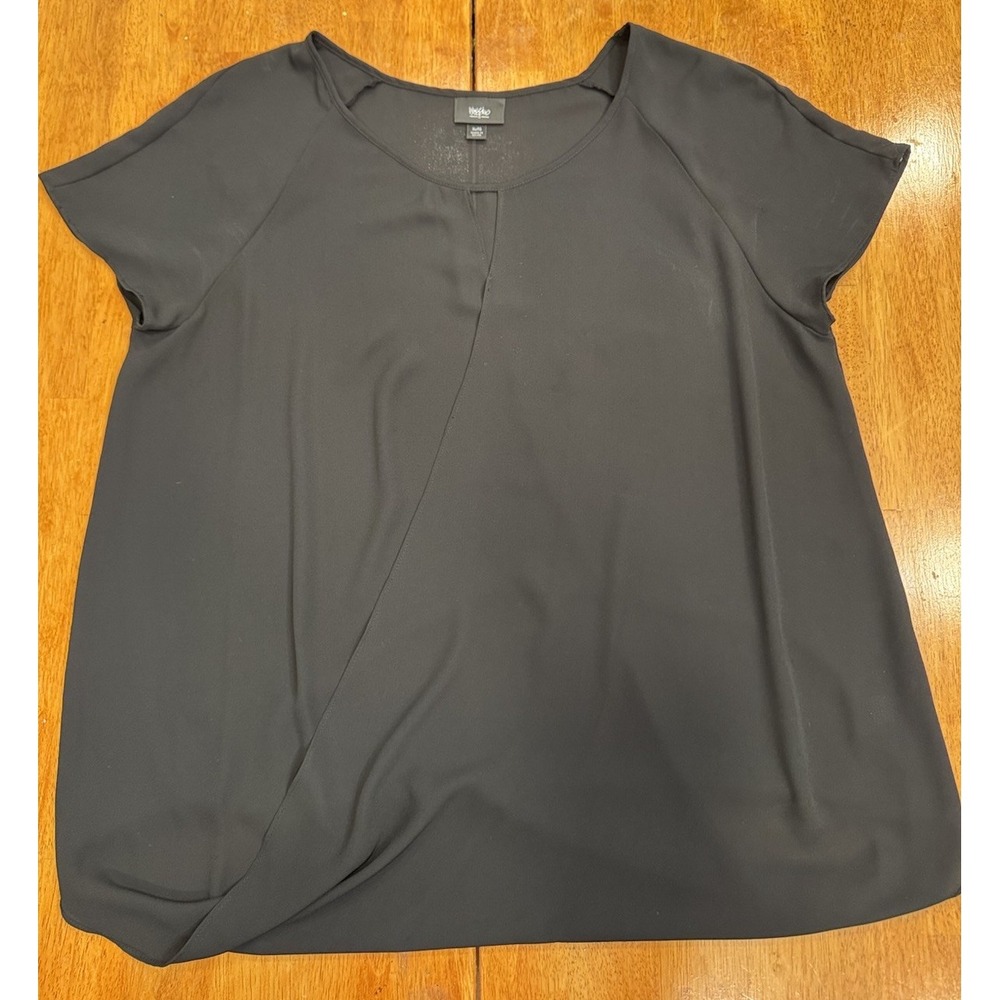 Mossimo Short Sleeve Black Wrap Top & Blouse Size Xl